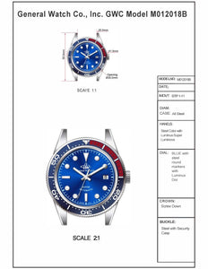 Reloj Deportivo Esfera Azul, Sport Wristwatch Blue Dial.